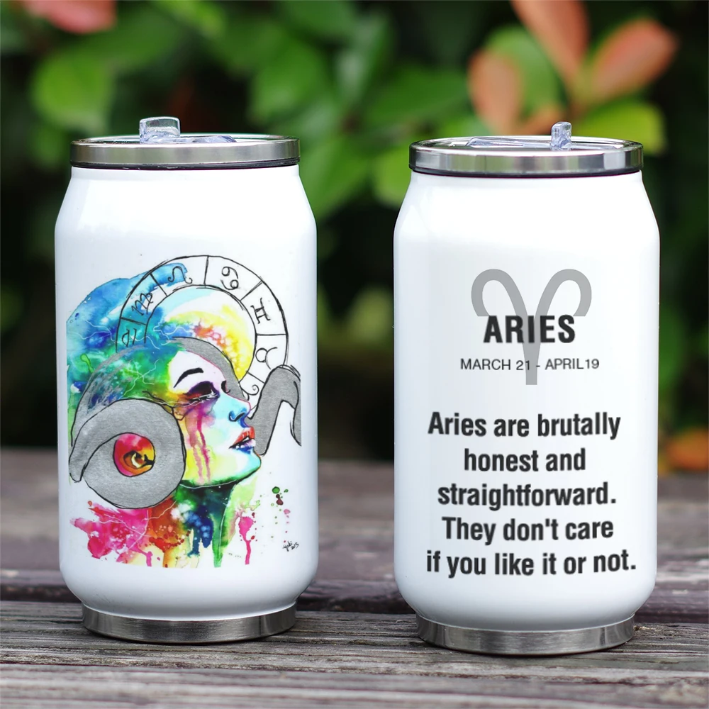 Флакон с 12 созвездиями зодиака бутылка изолированным покрытием для акварели