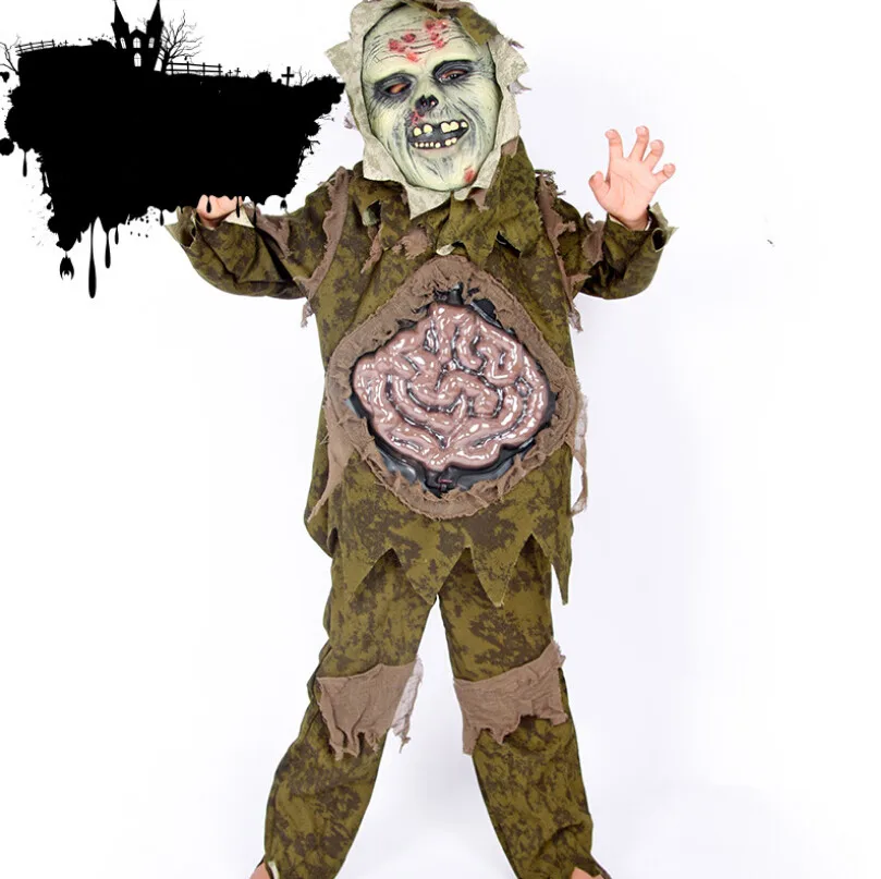 3 шт./компл. детские костюмы для мальчиков на Хэллоуин зомби детей страшные кишки