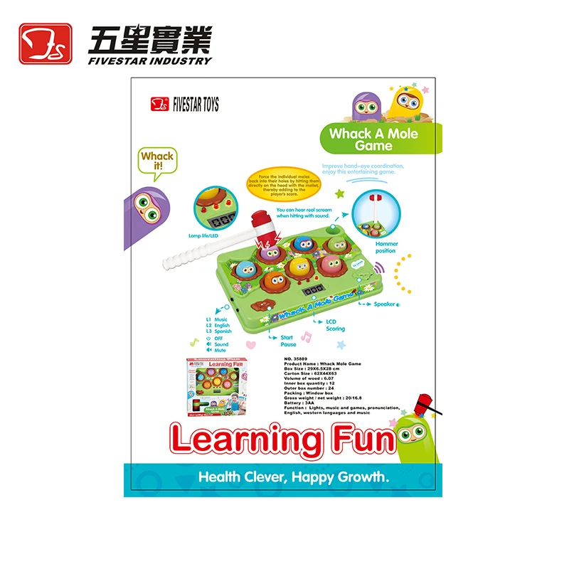 FS TOYS 1 шт. 35889 пластиковый whack a mole детский молоток обучающая игрушка для детей игры