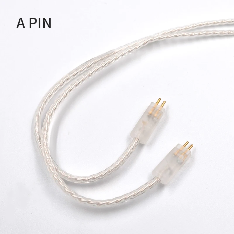 KZ Lightn ing док кабель 2Pin/MMCX коннектор посеребренный используется для SE846 ZS4/ZS6/ZSA/ED16