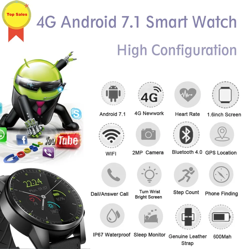 Мужские Водонепроницаемые Смарт часы PK kw98 Z28 умные на Android 2019 3 Гб + 32 ГБ IP67 Wi Fi GPS