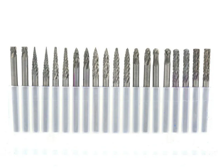 Мини дрель патроны 20 шт./компл. натуральная общая Вольфрам Сталь Ротари файла