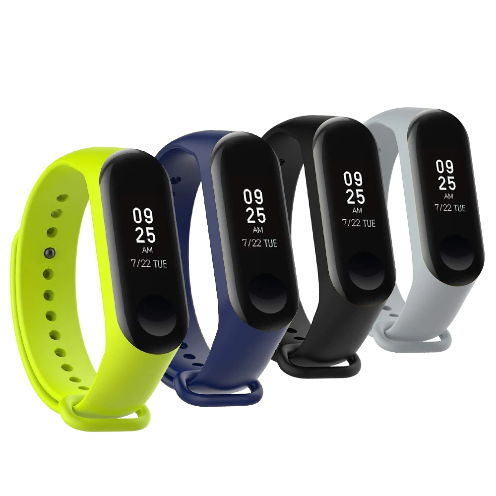 Упаковка of4B ремешок для Xiaomi Mi Band 3 силиконовый на запястье xiaomi mi band аксессуары