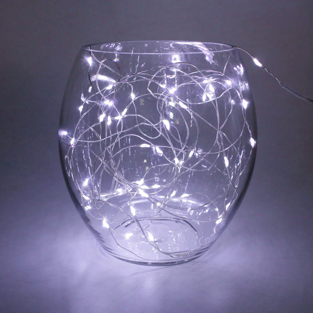 2 м 20 светодиодные рождественские гирлянды CR2032 батарея Водонепроницаемая медная