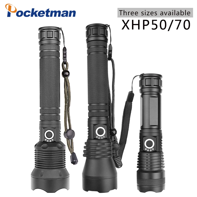 Светодиодный фонарик XHP70 XHP50 мощная лампа zoomaletorch светильник 26650 18650