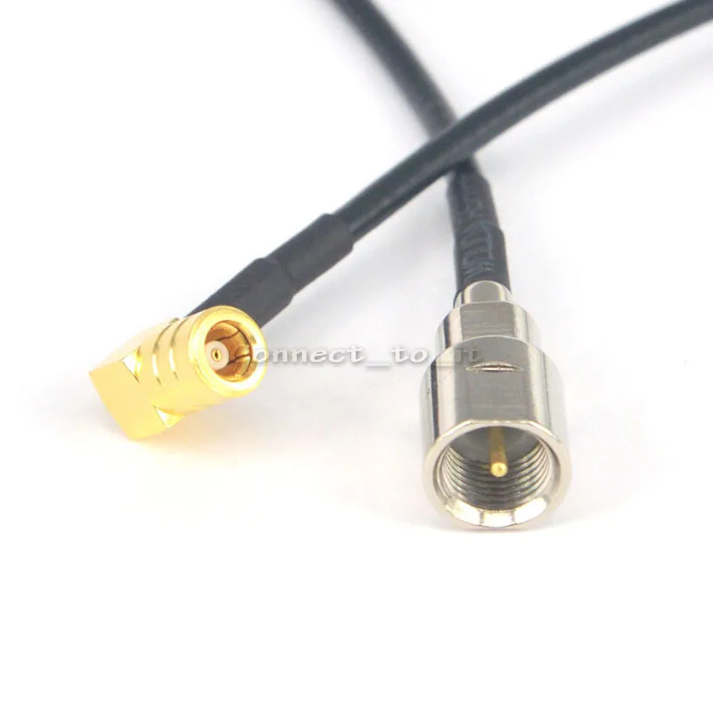 RF Coax SMB Женский правый угол к FME Мужской коаксиальный адаптер Pigtail Соединительный