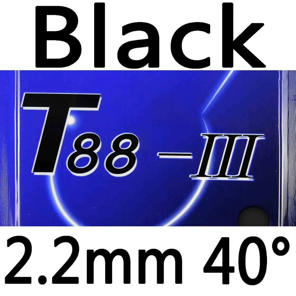 Black 2.2mm H40 Sanwei T88-III(T88-3, T88 3) pips-in настольный теннис/pingpong Резина с губкой - Цвет: Black 2.2mm H40