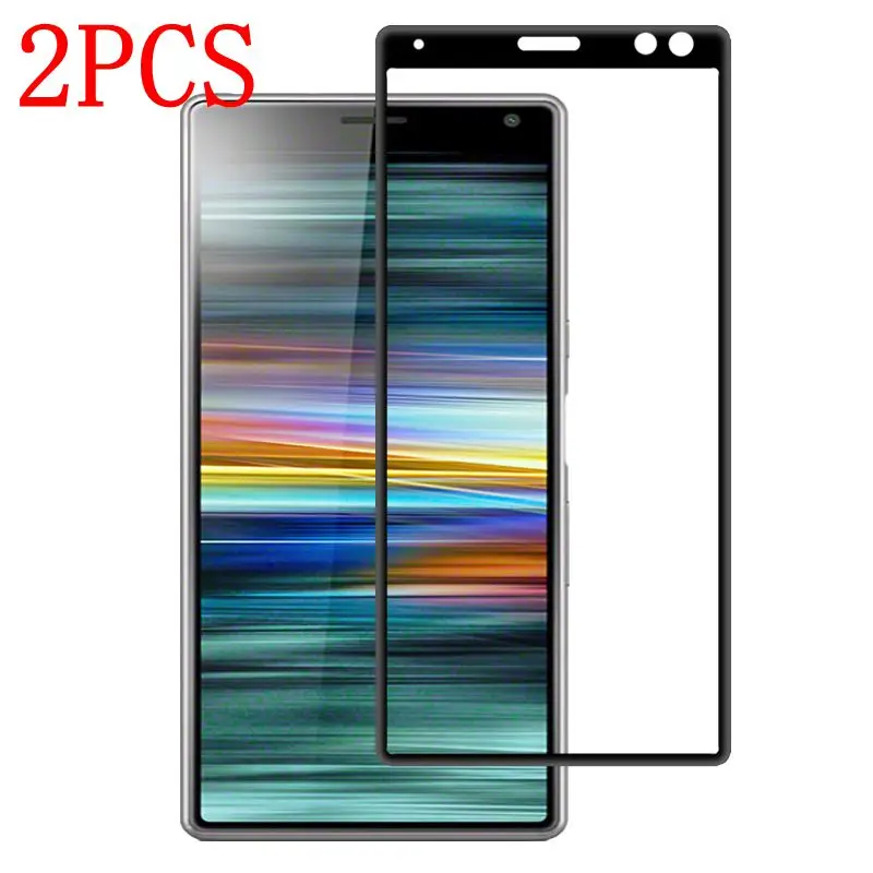 2 шт Полное покрытие из высокоглинозема закаленное стекло для Sony Xperia 10 Plus