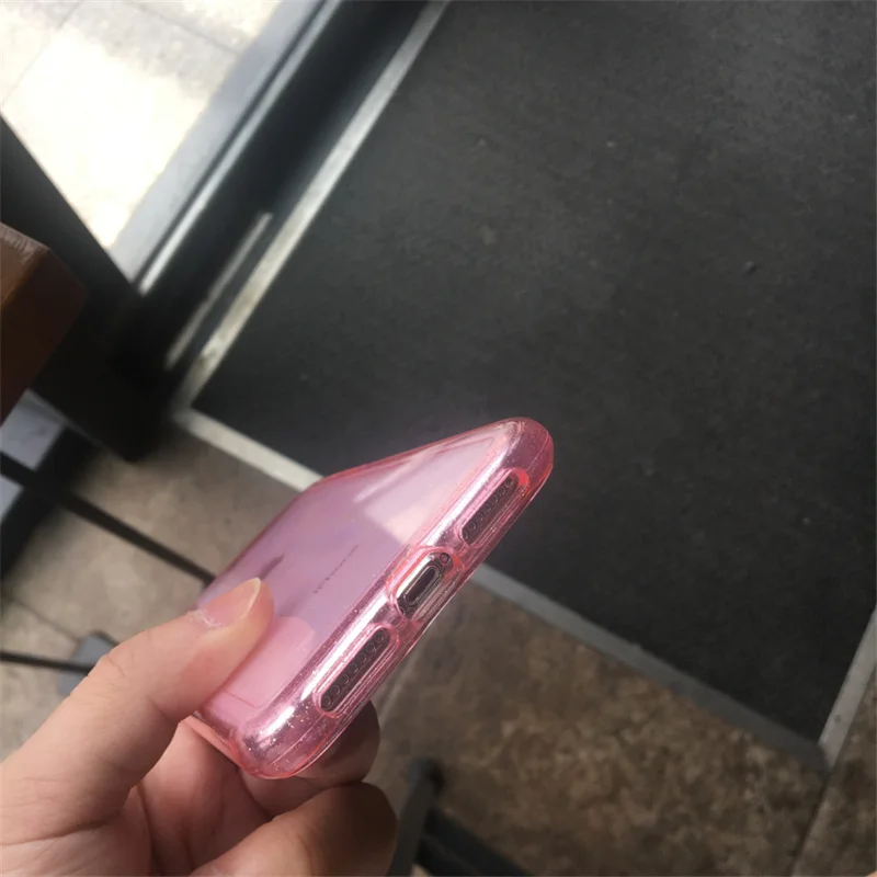 Bling glitter Transparent armor Case for iphone 11 14 14pro 13 Pro 12 Pro Max X XR XS Max hard PC cover Protective shell