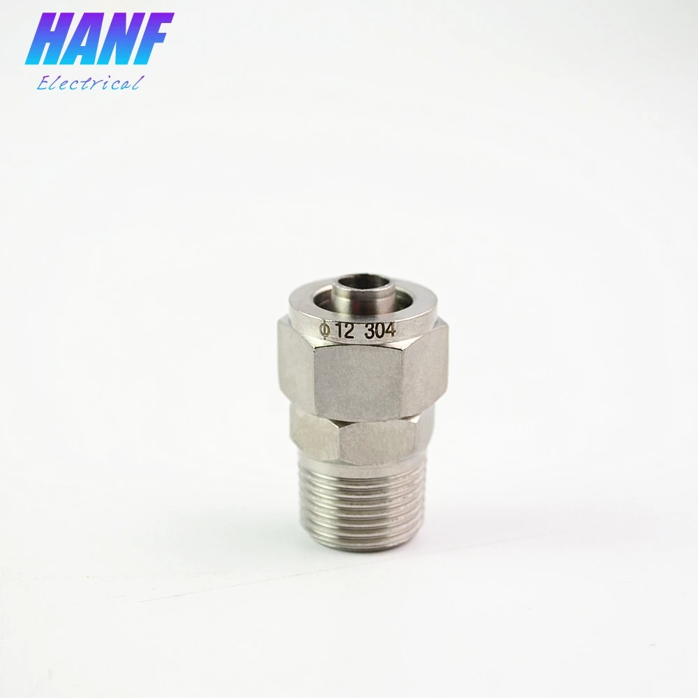 1 шт. 304 Нержавеющая сталь BSP 3/8 &quotнаружная резьба x 12 мм OD труба Быстрые