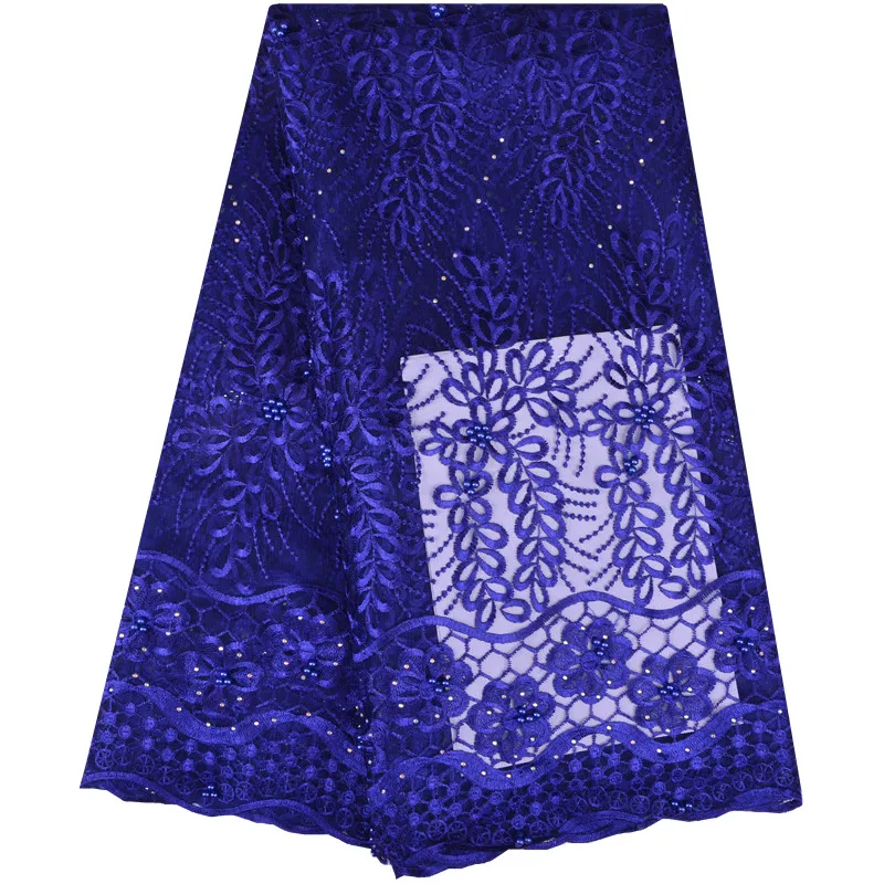

Embroidery Grey Color French Tulle Net Lace With Stones For Party & Wedding Wholesale African Lace Fabric With Stones Dress1230B
