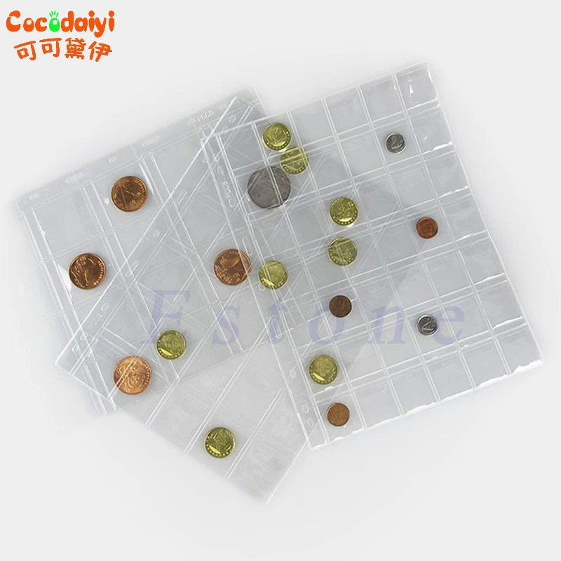 Новые 20/30/42 карманы Классические Держатели для монет листы хранения Альбом 1 лист