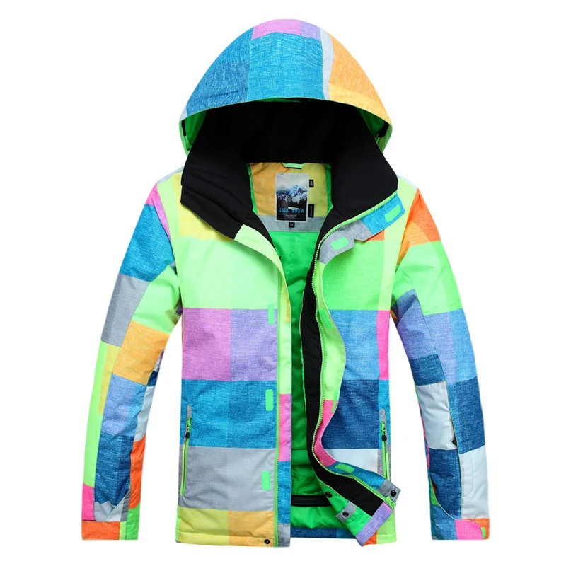 Лыжный костюм Snow gsou мужской в клетку ветронепроницаемый и теплый|ski suits male|ski suitgsou