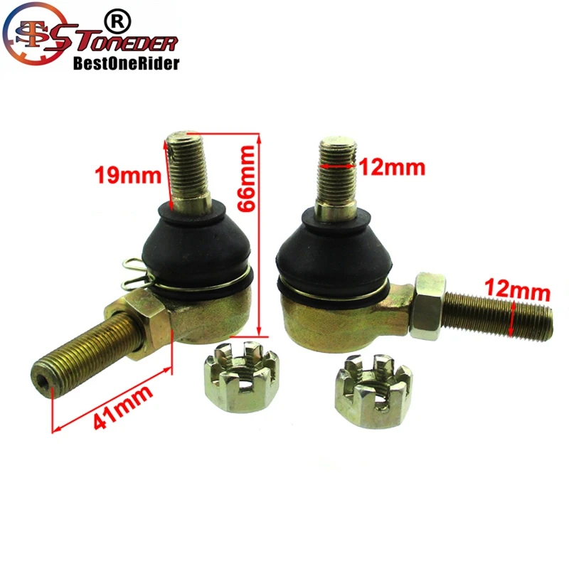 STONEDER 12 мм M12 левый и правый наконечники рулевой тяги для Tomberlin Crossfire 150 Baja DN150 Go Kart Ball