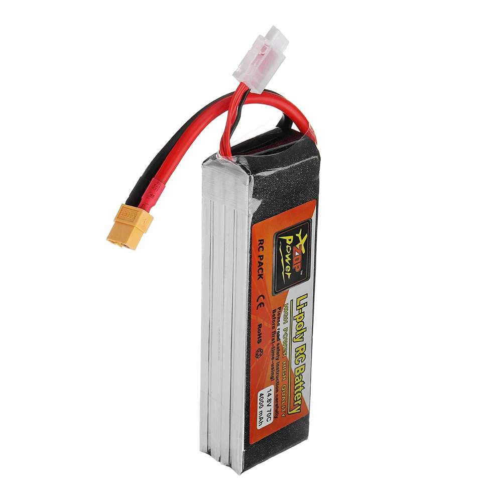 ZOP питания 14 8 V 4000 мА/ч 70C 4S Перезаряжаемые Lipo Батарея с XT60 разъем для модели RC