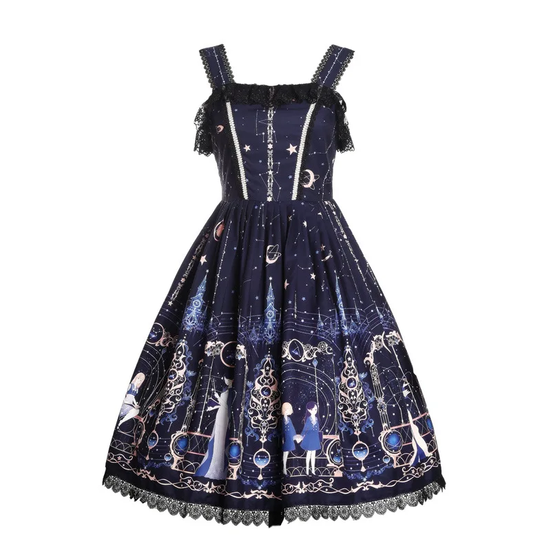 

Astrology College ~ Sweet Printed Midi Party Dress Lolita Dress