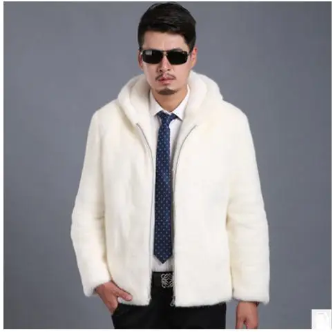 Новые мужские куртки с капюшоном Зимние/Осенние из искусственного меха S/6Xl