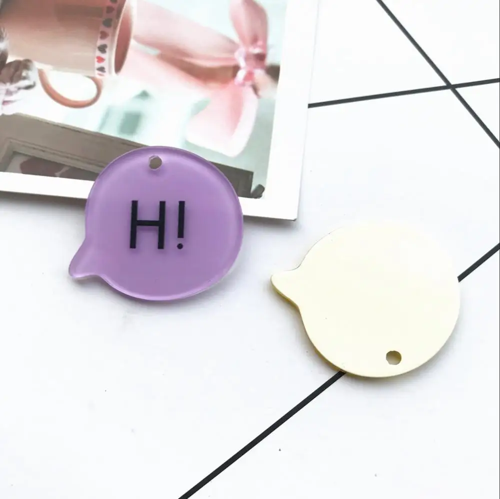 Акриловые подвески с надписью hi Charms 10 шт. для самостоятельного украшения шеи