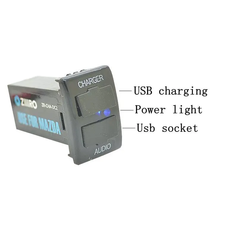 Автомобильный интерфейс двойной USB разъем для автомобильного зарядного