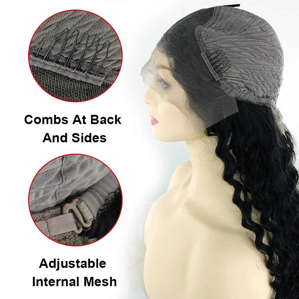 Ali sugar Hair 13*4 человеческие волосы на кружеве парики глубокая волна натуральный