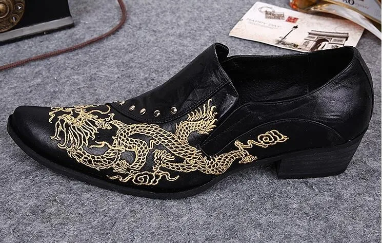 Choudory/итальянская пикантная мужская обувь с вышивкой Эспадрильи на плоской