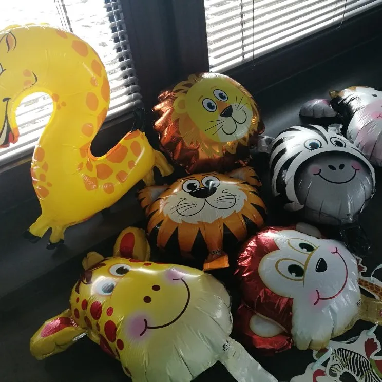 1 шт. животные джунглей тигр Лев обезьяна Зебра жираф корова воздушный гелиевый