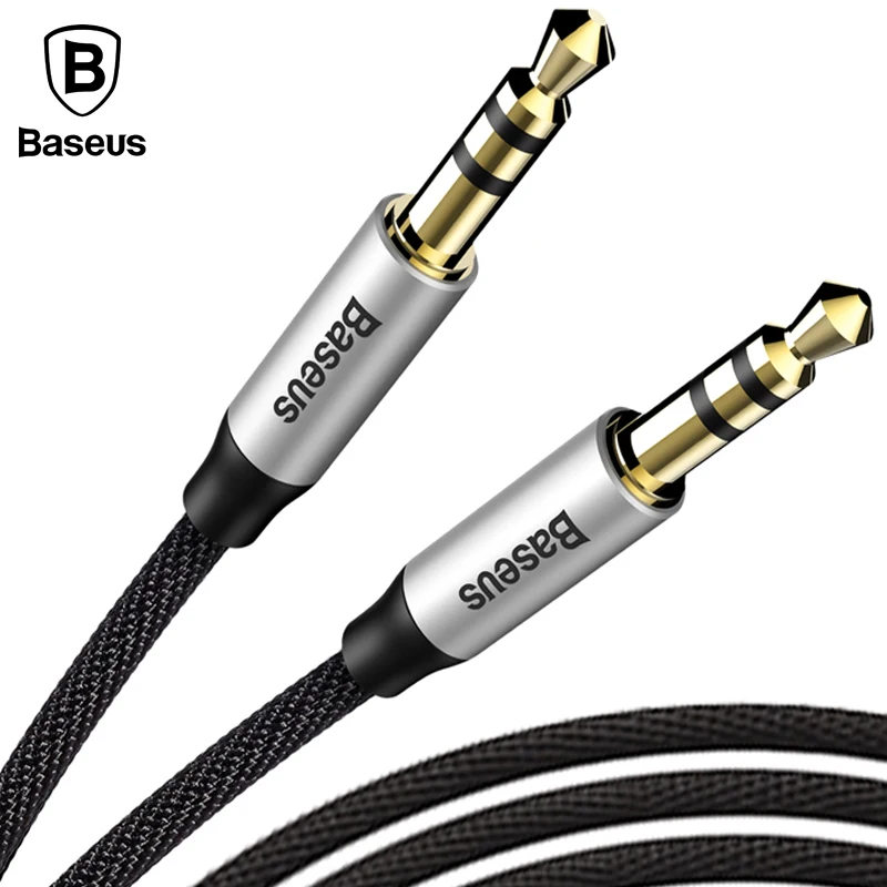 Baseus позолоченный Aux кабель jack 3 5 аудио для iPhone мм Jack Папа-папа aux автомобиля MP3 MP4
