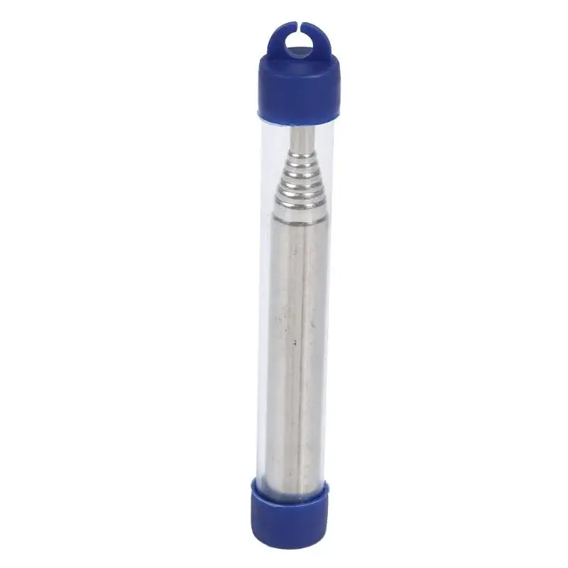 Синий Открытый карманный складной из нержавеющей стали выдувная пожарная трубка выдвижной паяльные трубы пожарные инструменты комплект кемпинг выживания Аварийный пожарный инструмент - Цвет: Синий