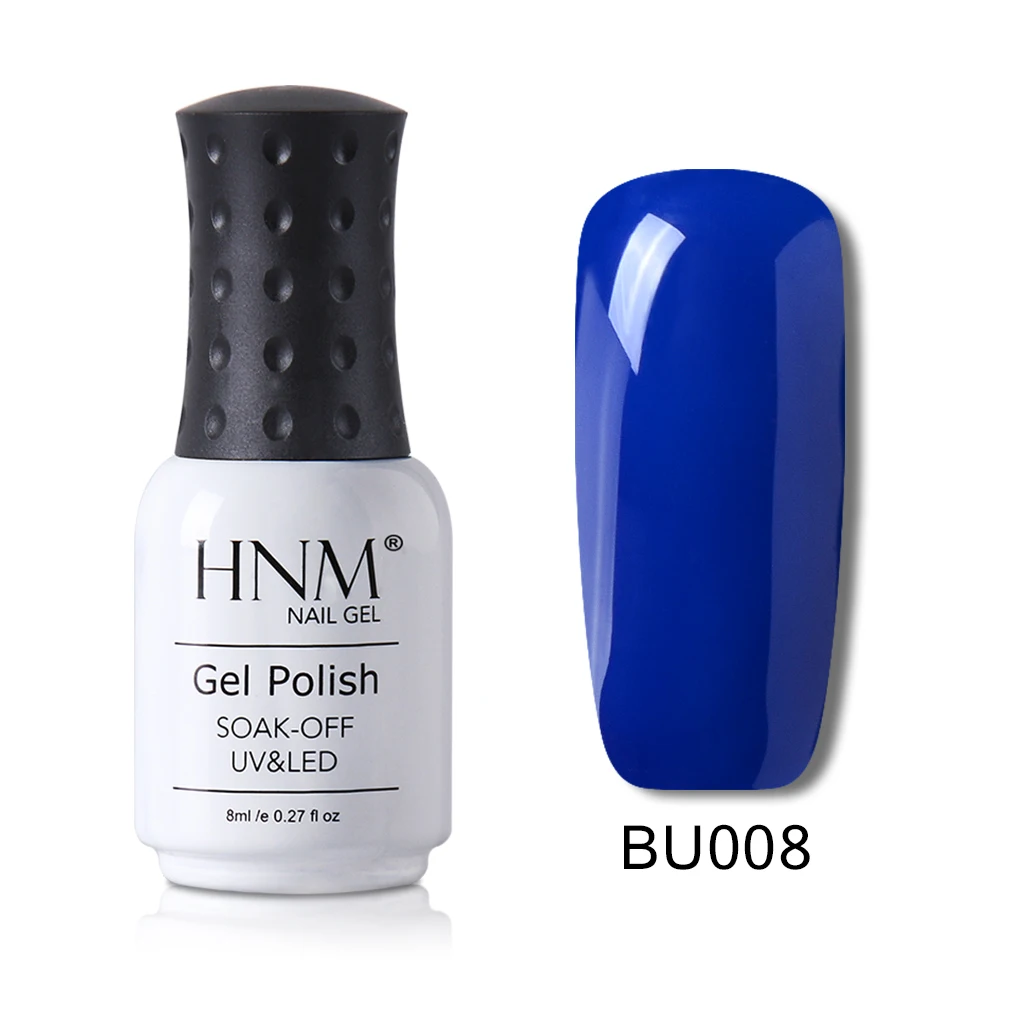 HNM 8 мл синий цвет серия Гель лак для ногтей гибридная краска Лаки Vernis Гель-лак для УФ-лампы Набор Полупостоянный маникюрный лак - Цвет: 08