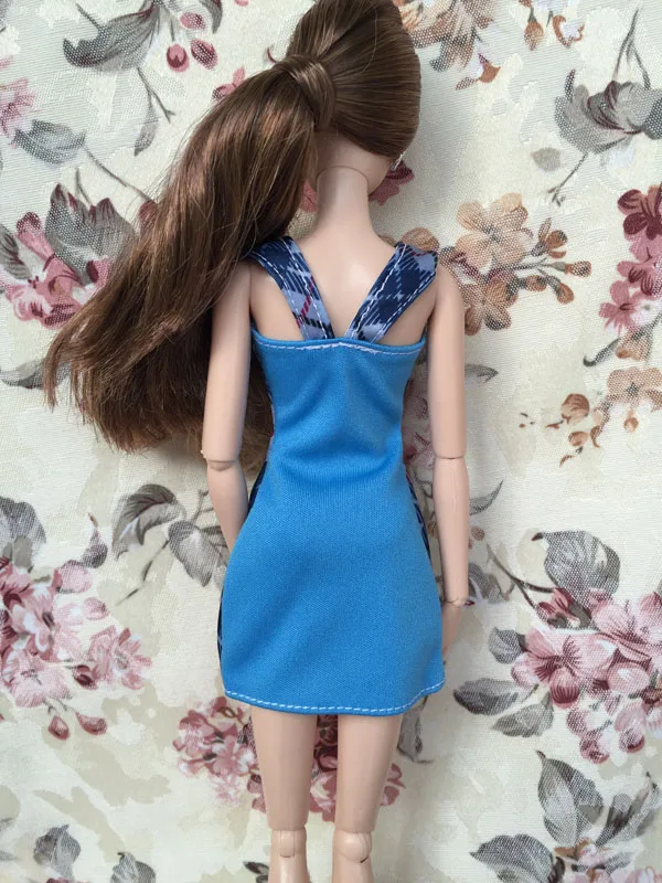 Синее платье хорошего качества для кукол BB 1:6 BBI508|dress for dolls|doll dressdress doll |