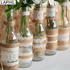 LAPHIL, 2 м, 5 см, фототкань с кружевом, свадебное украшение в деревенском стиле, винтажная джутовая лента, рулоны лент, товары для вечеринок