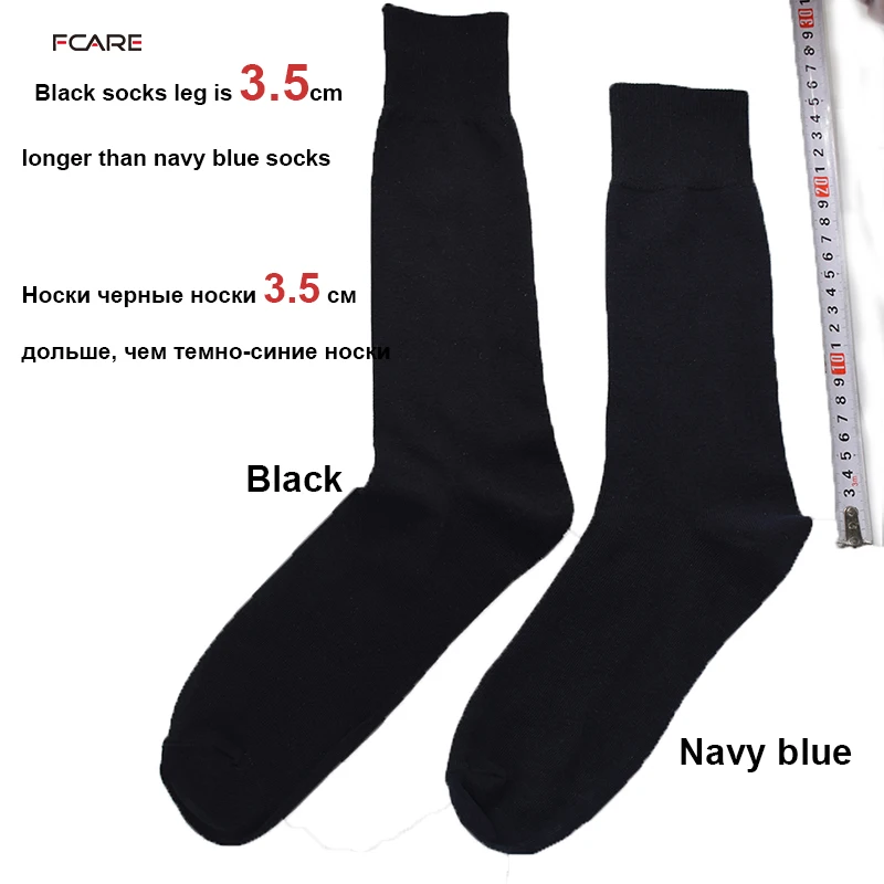Fcare 6PCS=3 pairs 44, 45, 46, 47 plus size big long leg business socks calcetines men cotton dress wedding black blue socks enlarge