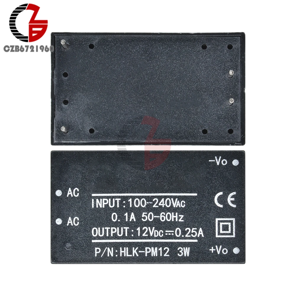 HLK PM12 AC DC понижающий силовой трансформатор переменного тока 100 240 В в постоянный