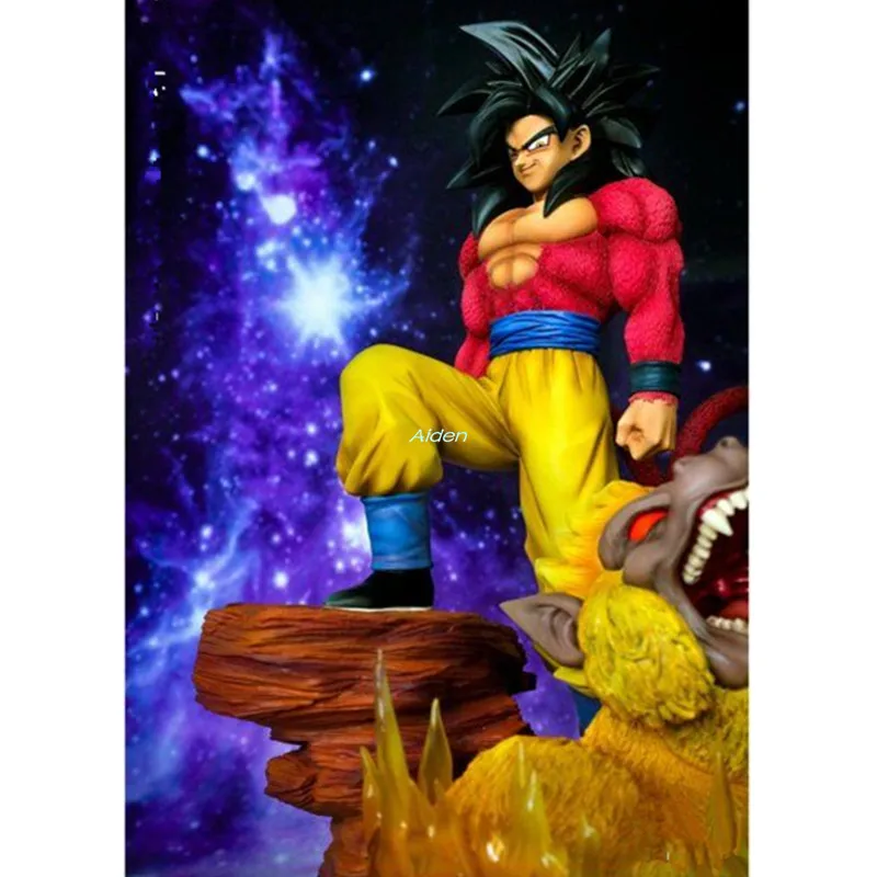 1" Dragon Ball Z статуя Сон Гоку против обезьяны Бюст супер сайян, «Жемчуг дракона полный Длина Портрет с светодиодный свет анимационная фигурка GK игрушка 40 см B801