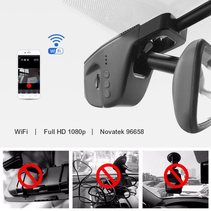 Junsun Smart WiFi Dash камера Автомобильный видеорегистратор Беспроводные цифровые