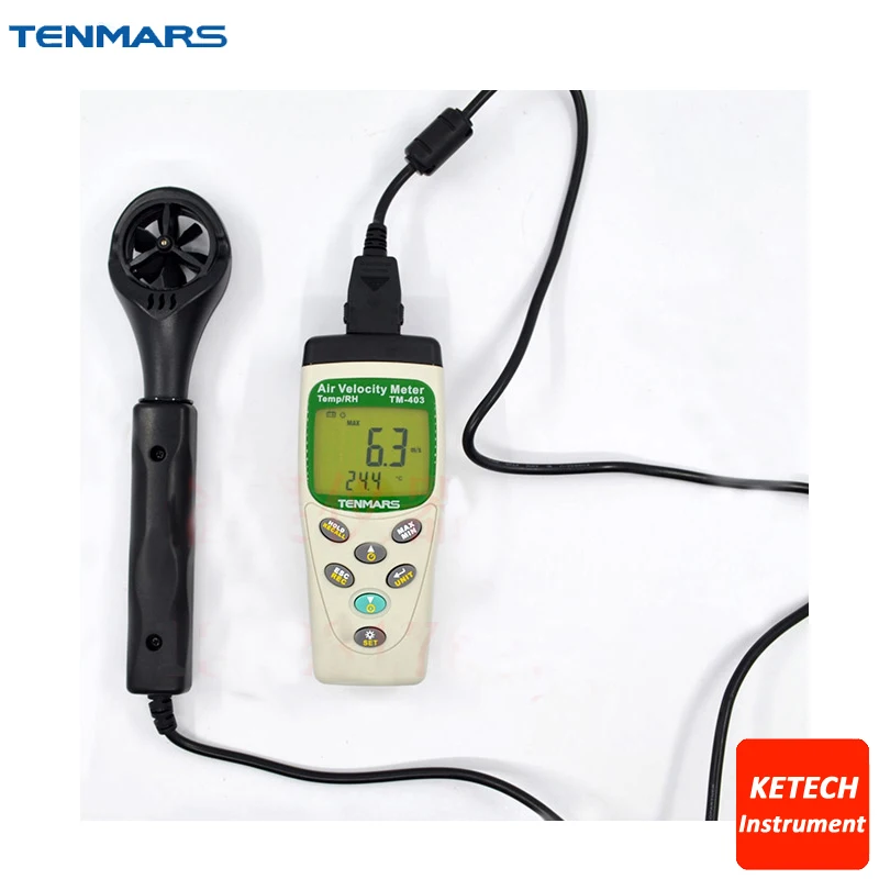 

Измеритель скорости воздуха, Anemoscope, Anemometer TENMARS TM-403