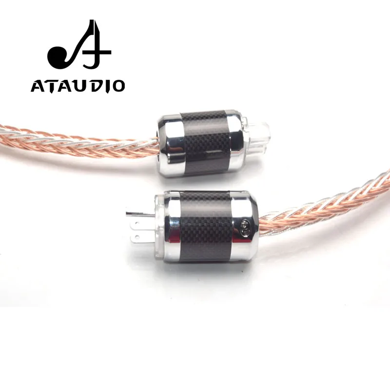 ATAUDIO кабель питания Hi Fi высококачественный OCC серебристый и медный шнур с