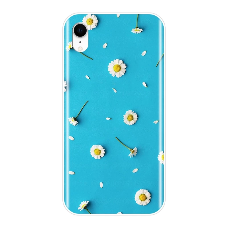 Чехол для Apple iPhone 6 S 7 8 X XR XS Max силиконовый мягкий чехол накладка с цветами розы Plus