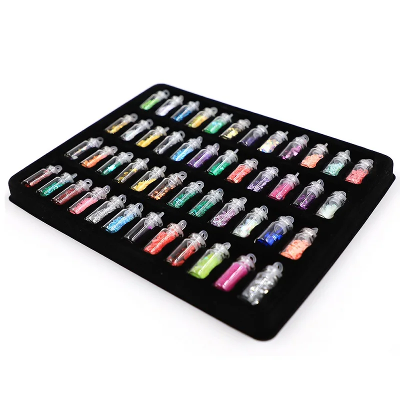 48 шт./лот красочная раковина слизи порошок игрушка для маникюра детей сделай сам