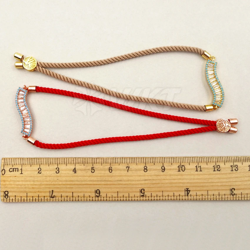 

MB090 WKT Cubic Zircon Bracelet Small Wave Shape Bracelet High Qauality Adjustable Bracelet For Women Bracelet