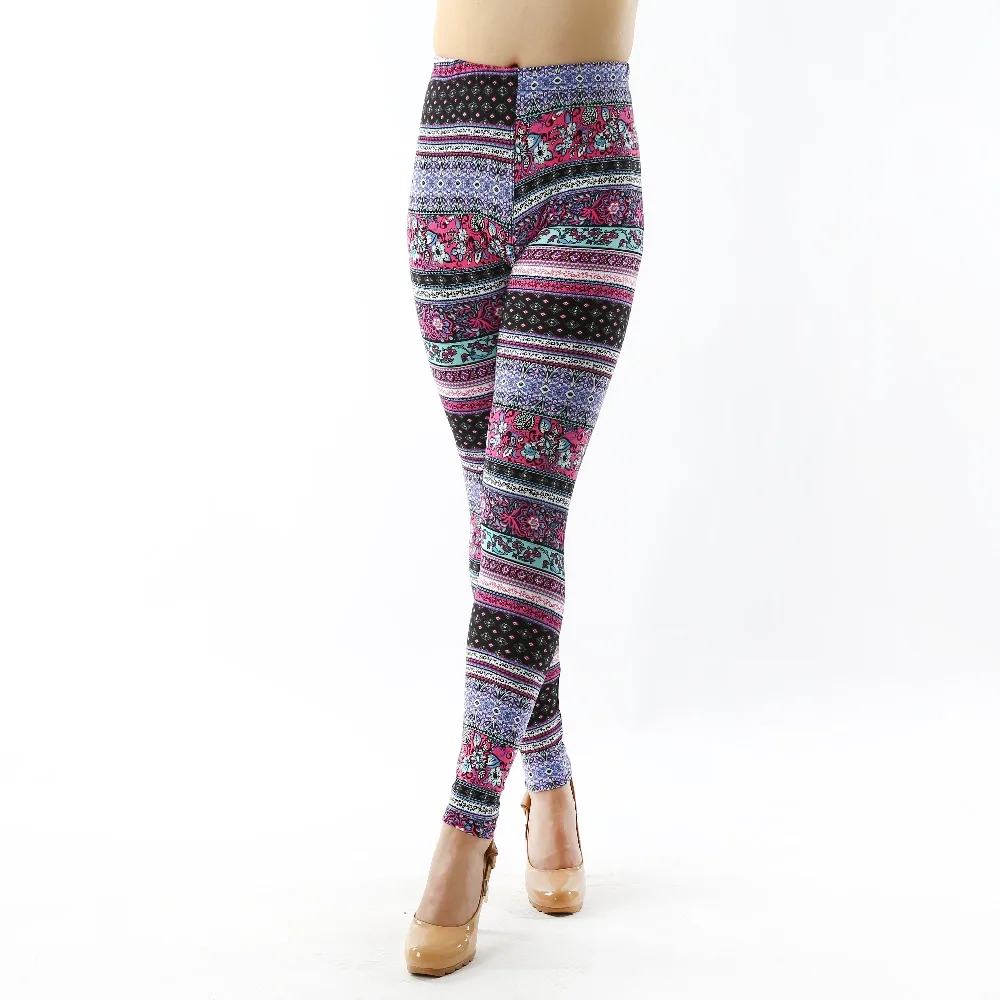 

K02fashion womens bottoms high elastic pants capris comfortable plus leggings print free shipping s-xxxxxl