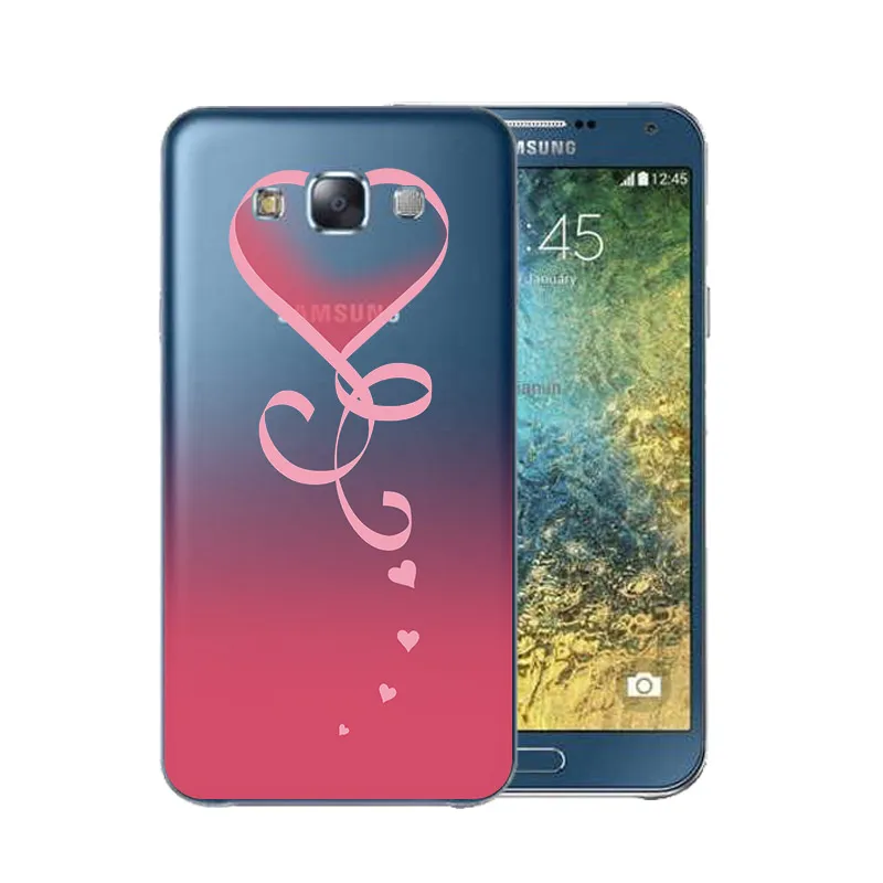 TPU Clear Gradient Phone Case For Samsung Galaxy A3 A5 2016 2015 2017 prime J1 J2 J3 J5 J7 with flower heart smile Free shipping |