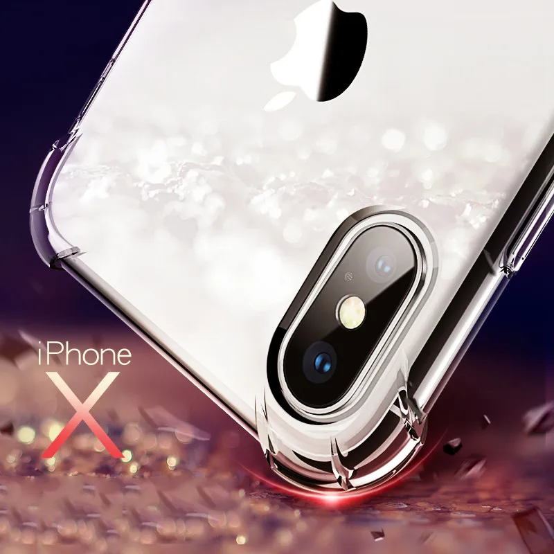 SIANCS для Apple iPhone X 10 чехол бампер Ультратонкий корпус Прозрачная подушка