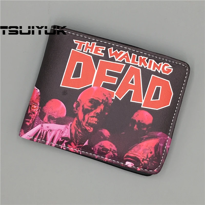 Кошельки Ходячие мертвецы персонаж кожаный кошелек подарок для Подростковая
