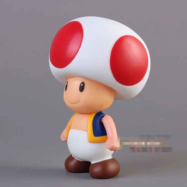 Бесплатная доставка 9 5 cmSuper Mario Bros Грибная жаба ПВХ фигурка модель игрушки подарок