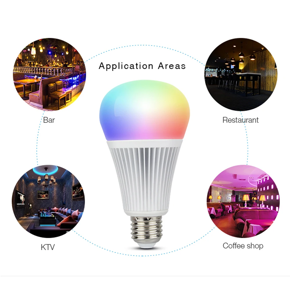 MILIGHT RGB CCT DMX светодиодная сценическая лампа E27 9 Вт RGBW Светодиодная KTV бар диско