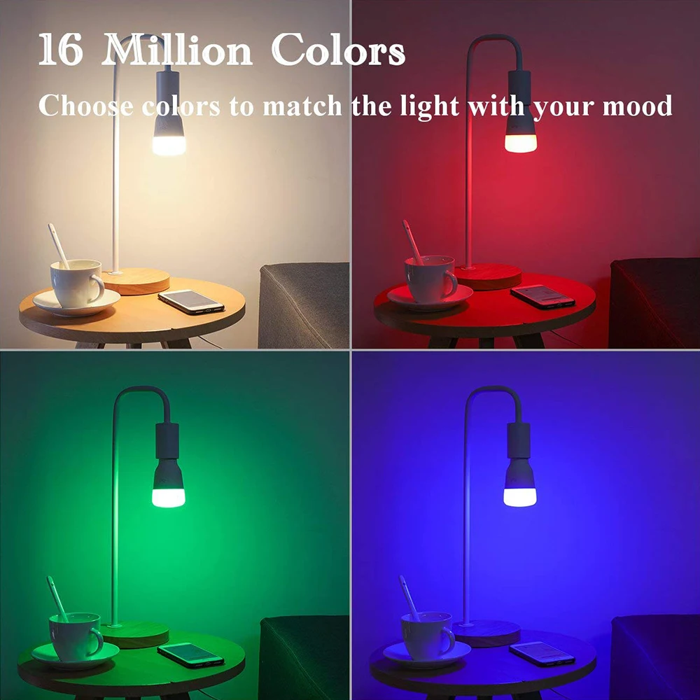 Yeelight умный свет лампы приложение Управление работает с Alexa 10 W 110 V RGB 16 миллионов