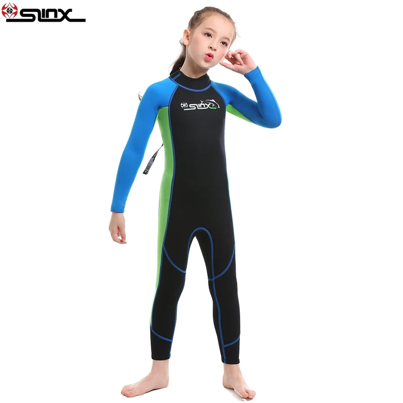 SLINX 2MM SCR Neoprene Children's Wetsuit Scuba Kids Diving Suit Swimming Surfing Snorkeling Body Girls Boarding Water Swimwear - купить