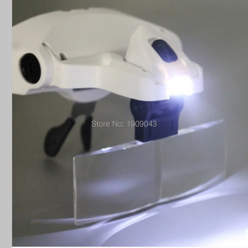 Налобный фонарь со светодиодсветодиодный подсветкой и 5 увеличительными линзами