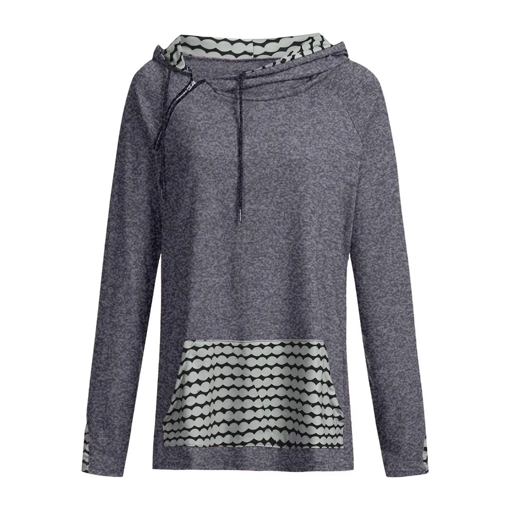 Women Long Sleeve Casual Print Patchwork Pullover Hooded SweatShirt Top Blouse womens sweatshirts pullover sudaderas para dama#3 | Женская